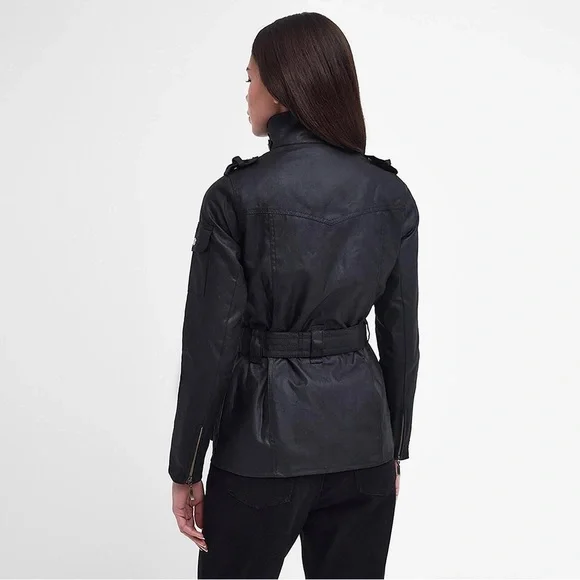 BARBOUR INTERNATIONAL WOMEN'S INTERNATIONAL WAX JACKET - BLACK NWOT - Picture 7 of 14